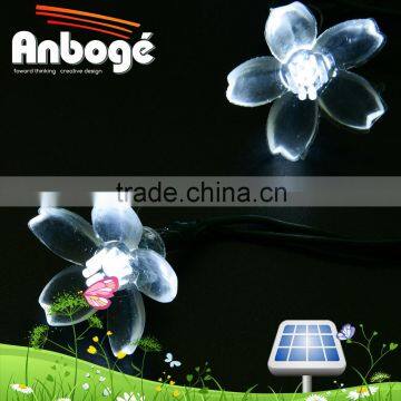 Garden flowers solar led christmas light string outdoor white