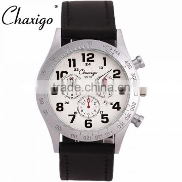 chaxigo waterproof watches men's wrist watch with leather strap