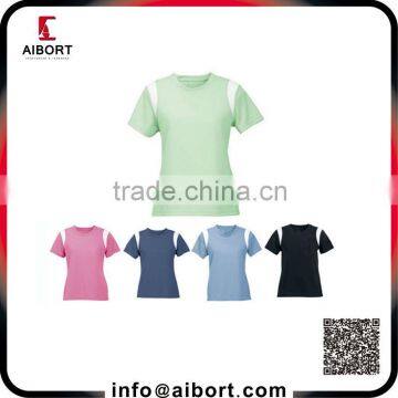 Cheap cotton/polyester ladies t-shirt with print design