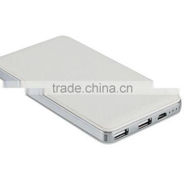 2016 High Quality Leather Surface Power Bank 12000mAh/10000mAh Slim Polymer Battery Charger photo-4