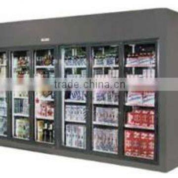 glass door display showcase chiller with back loading