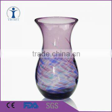 popular Purple Colorful glass vase for house decoration