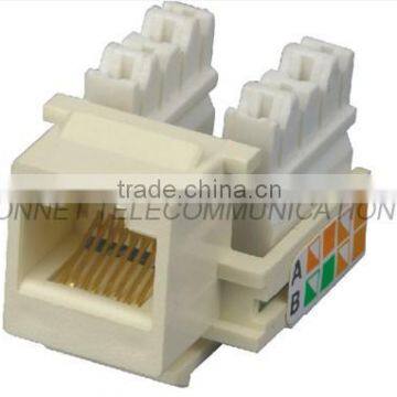 90 degree Cat5e keystone jack with dual IDC