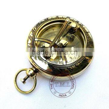 BRASS SUNDIAL COMPASS - NAUTICAL SUNDIAL COMPASS - DALVEY STYLE SUNDIAL COMPASS photo-6