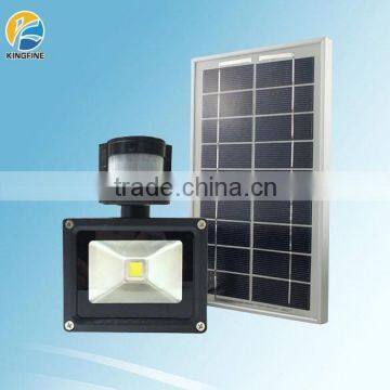 Factory price high quality 10w pir sensor led floodlight solar flood led light SFL10WCOB-PIR