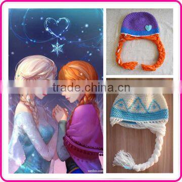 beautiful anna and elsa hats handmade crochet cartoon hats girls winter crocheted hats