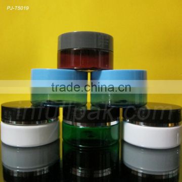 100g Amber Cylindrical Plastic PET Jar