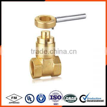 Forged lockable brass gate valve for water meter magnetic