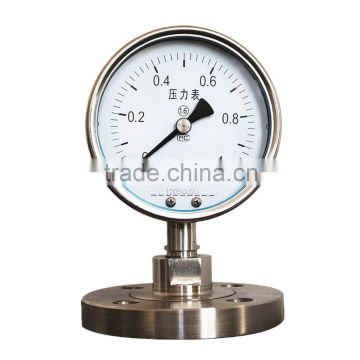 High quality stainless steel 316 Diaphragm water pressure gauge