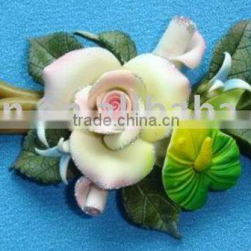 ceramic flower,porcelain flower decoration