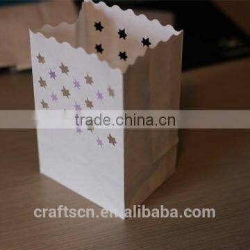 Brilliant White Candle Bag Made of FSC Paper