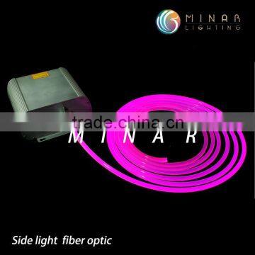 3mm plastic polymer side glow fiber optic lighting for pool