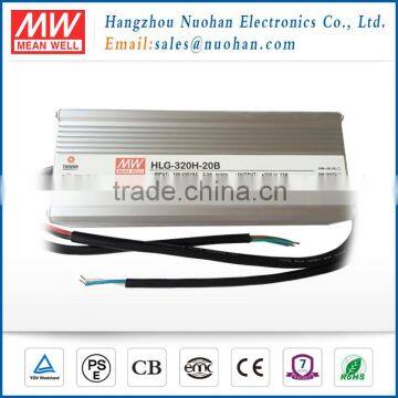 Meanwell 320W 20V Single Output Switching Power Supply/ 20V led driver/waterproof led driver 20V/pwm led driver 320W