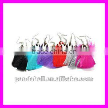 Fashion Feather Ear Rings(EJEW-D006-103)