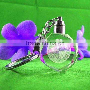 Personalized Cheap 3d Laser Crystal Photo Magic Keychain Love promotion Gifts