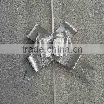 HOT SALE ! Metallic Silver Poly Curling Ribbon Butterfly Bow for Gift Wrapping Decorations