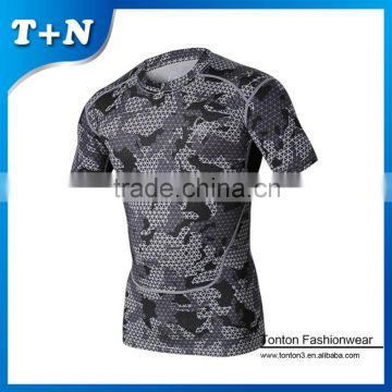 Oem Factory slim fit workout clothes gym wear mens dry fit t shirt