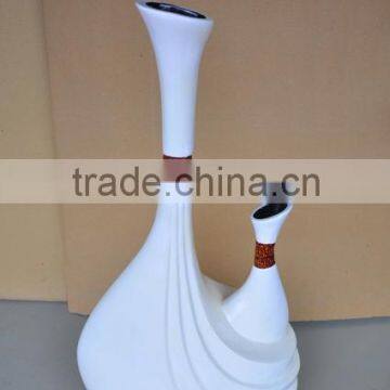 New style white lacquered vase, Vietnam lacquer vase, fiber glass decorative vase for home decoration