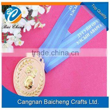 Cheap wholesale custom sport medal with ribbon