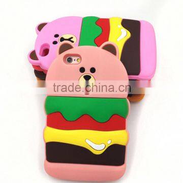 bear shape silicone phone case for huawei,cute cartoon silicone phone case for huawei,silicone protective phone case for huawei