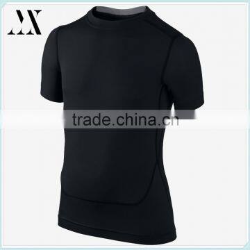 Custom fitness dri fit short sleeve compression base layer t-shirt