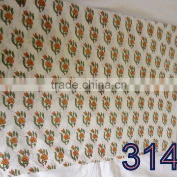 RTC-39 Border Style Hand Block Printed Fabric 100% Cotton Natural Fabric Manufacturer Jaipur