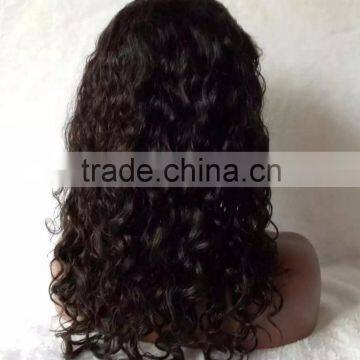 Promotion body wave brazilian middle part human hair lace front wigs for sale