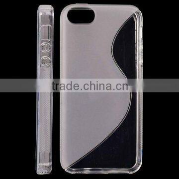 For iphone 5 clear S-line Gel silicon Case Rubber Skin Tpu Cover