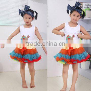 Children Clothing! Whosales Children's Clothing set, Fall Autumn Thanksgiving day top with ruffle skirt