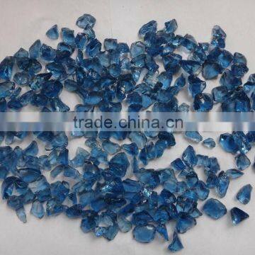 cobalt blue glass mulch