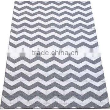 Jaquard Flat Weave Art Silk Rug With Canvas Backing