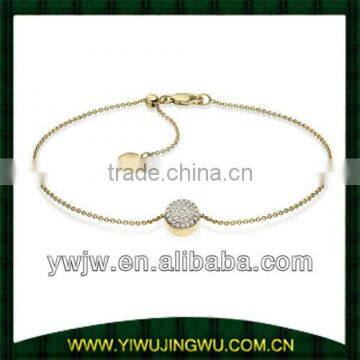 925 silver fiji style chain bracelet with diamond(JW-G10521)