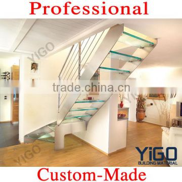 steel stair stringer \ open stringer staircase