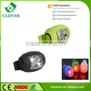 silicone material 2pc 3W front or rear led bicycle light rechargeable