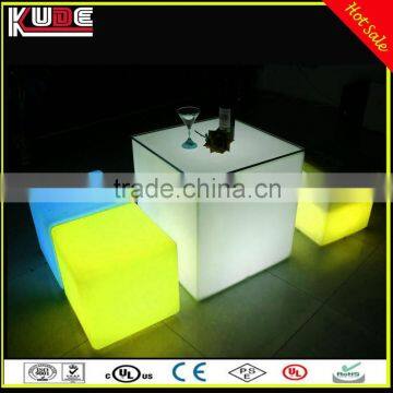 New Stylish Glowing Furniture LED Cube Table and Cube Stool For Night Club and Bar