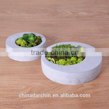 Decorative Modern Style Round Cement Flower Vase