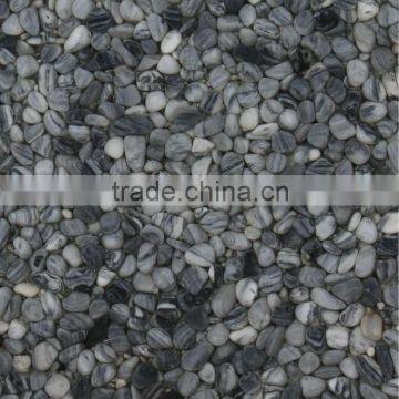 Black Natural Cobble Translucent Stone Wall Decorative Tile