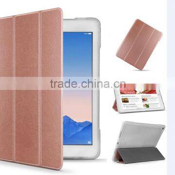 Three fold antishock smart leather tablet cover for ipad pro 9.7