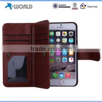 Multifunctional Magnet Leather Wallet Case Cover for iPhone 6S,with 9 card slots