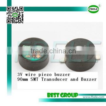 hot sell 12v 100DB 90mm wire piezo buzzer SMT9045