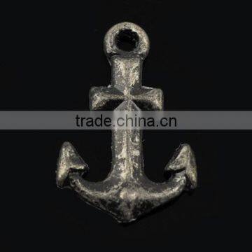 A14757 metal ancient anchor charm for bracelet necklace pendant cheap wholesale