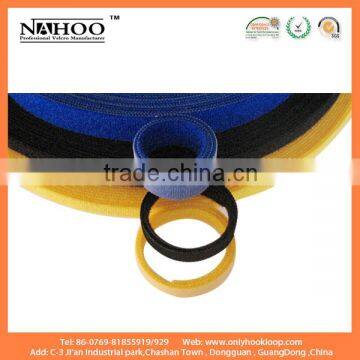 Adjustable double side hook and loop fastener, hook and loop double sided tape, Eco-friendly back to back hook loop