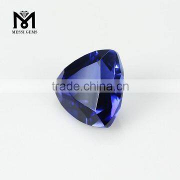 Wuzhou Hot Sale Gemstones 34# Synthetic Sapphire Trillion Cut Corundum