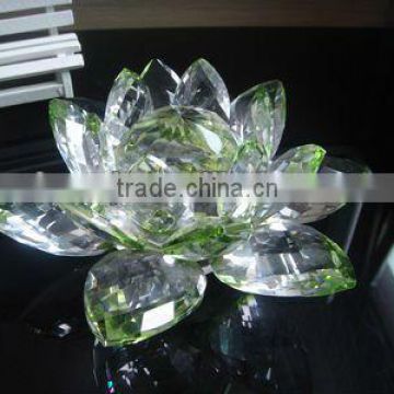 Elegant Green Crystal Lotus Flowers