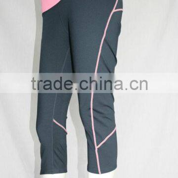Functional Quick Dry Capri Pants Bottom Mesh Contrast , Running Pants,custom Ladies Inner Wear photo-2