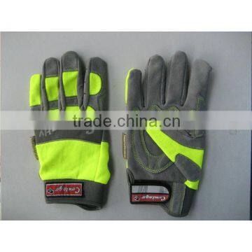 Hi-Vi color microfiber mechanic glove