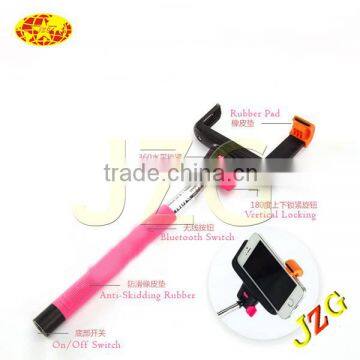 Alibaba china offer wireless mobile phone monopod handheld colorful portable bluetooth selfie stick monopod