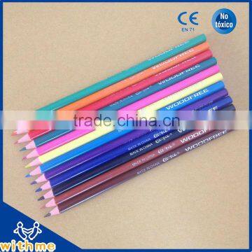 12' s Eco-friendly Promotional Woodfree Plastic color pencils