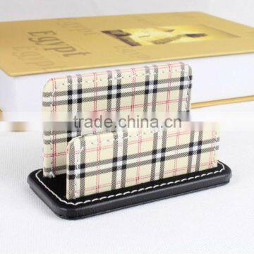 Decorative leather card holder