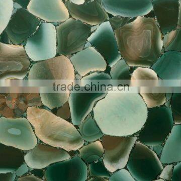 Luxurious Decorative for Wall and Floor Oregon Green Luxury Agates Stone Slab